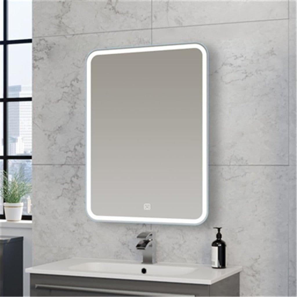 70cm Tall Rectangular LED Bathroom Mirror Demister Pad