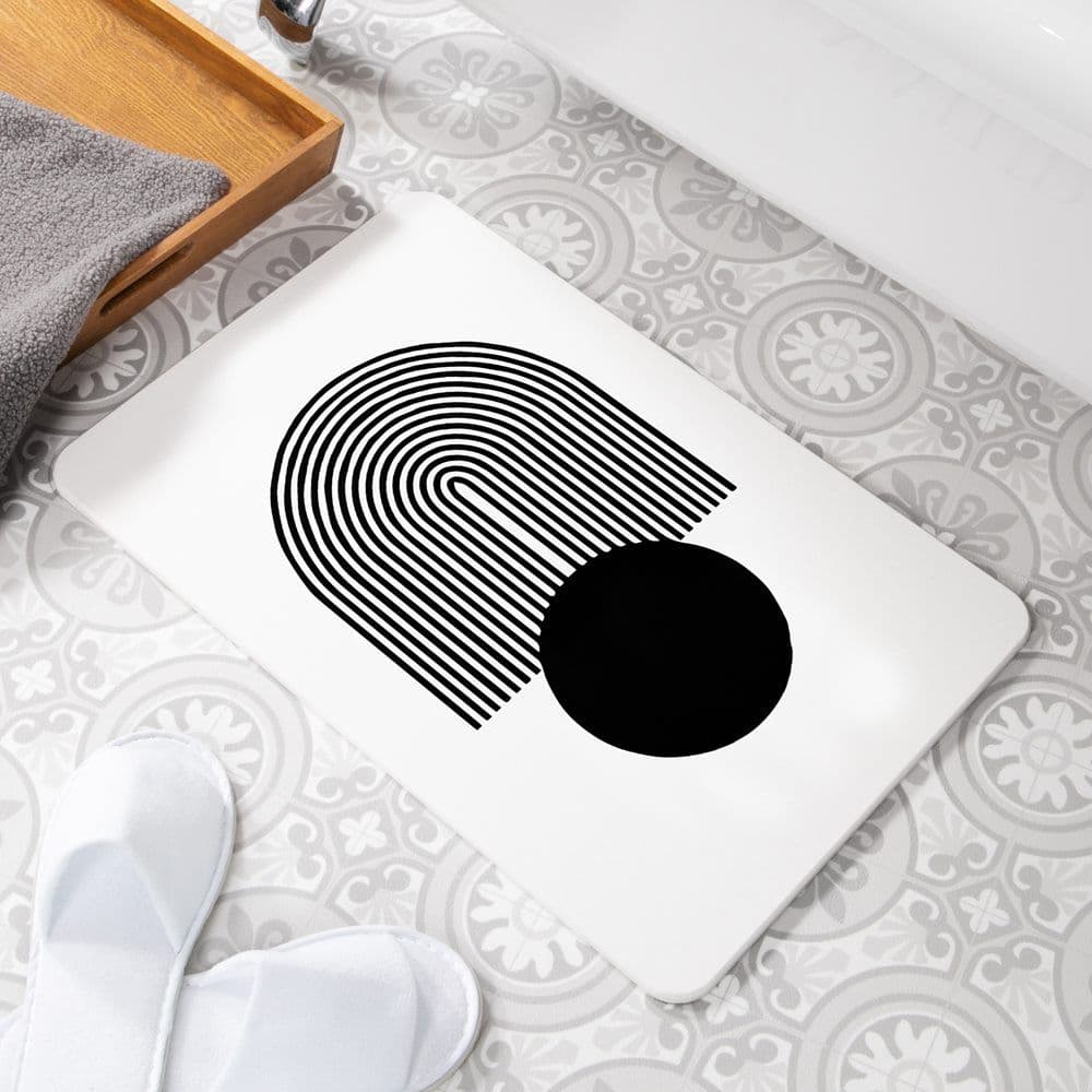 Abstract Sphere Non Slip Bath Mat