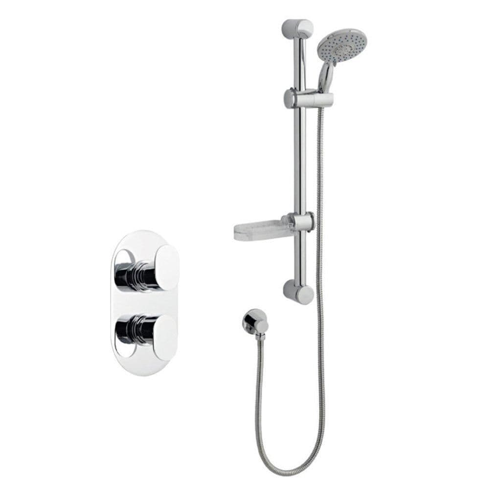 Chrome Concealed Mixer Shower Wall Hung Slide Rail Kit