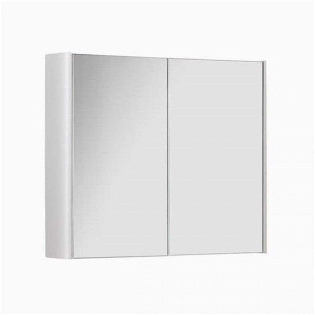 Gloss 80cm 2 Door Bathroom Mirror Cabinet