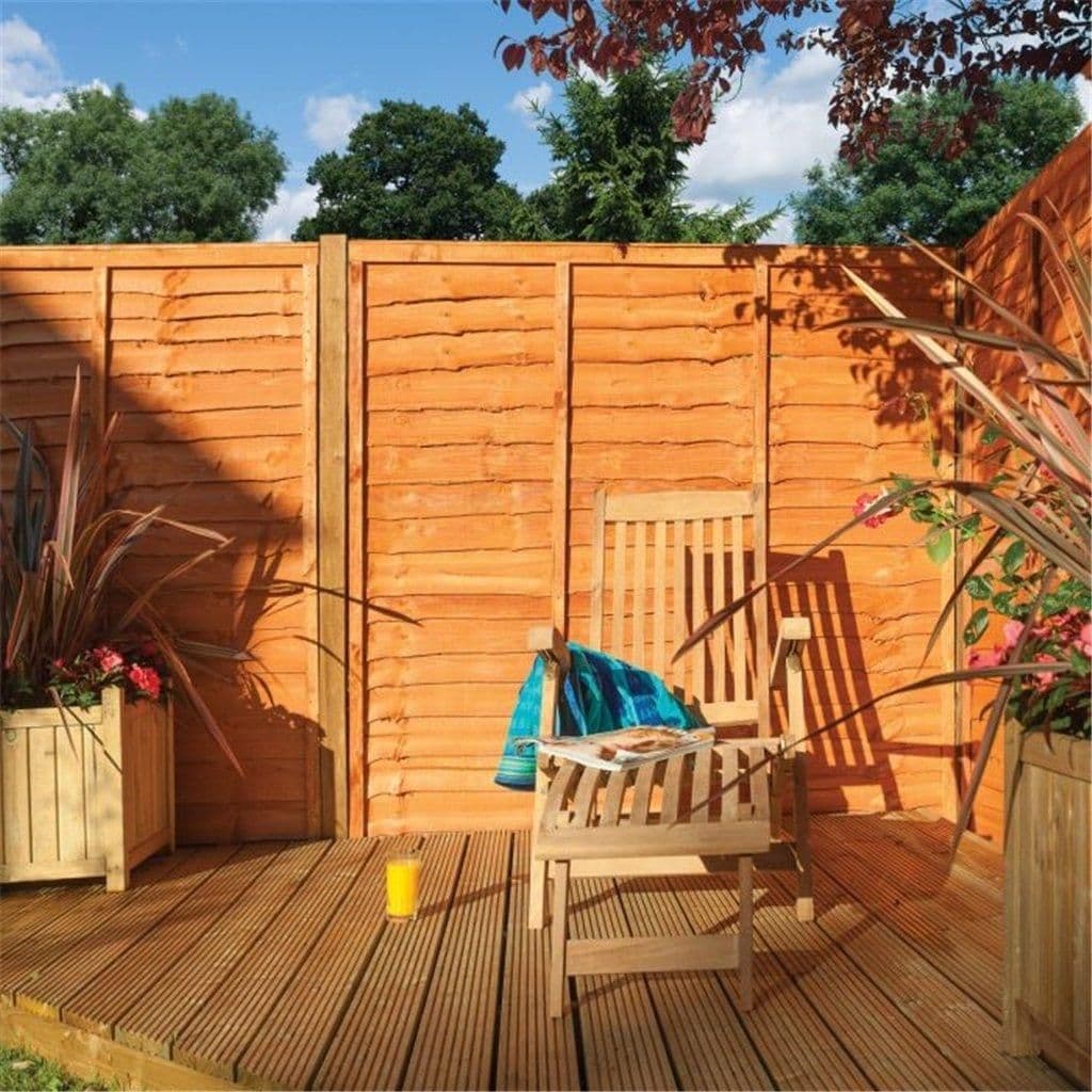 PACK 3 6 x 5 Traditional Lap Fence Panel Dip Treated