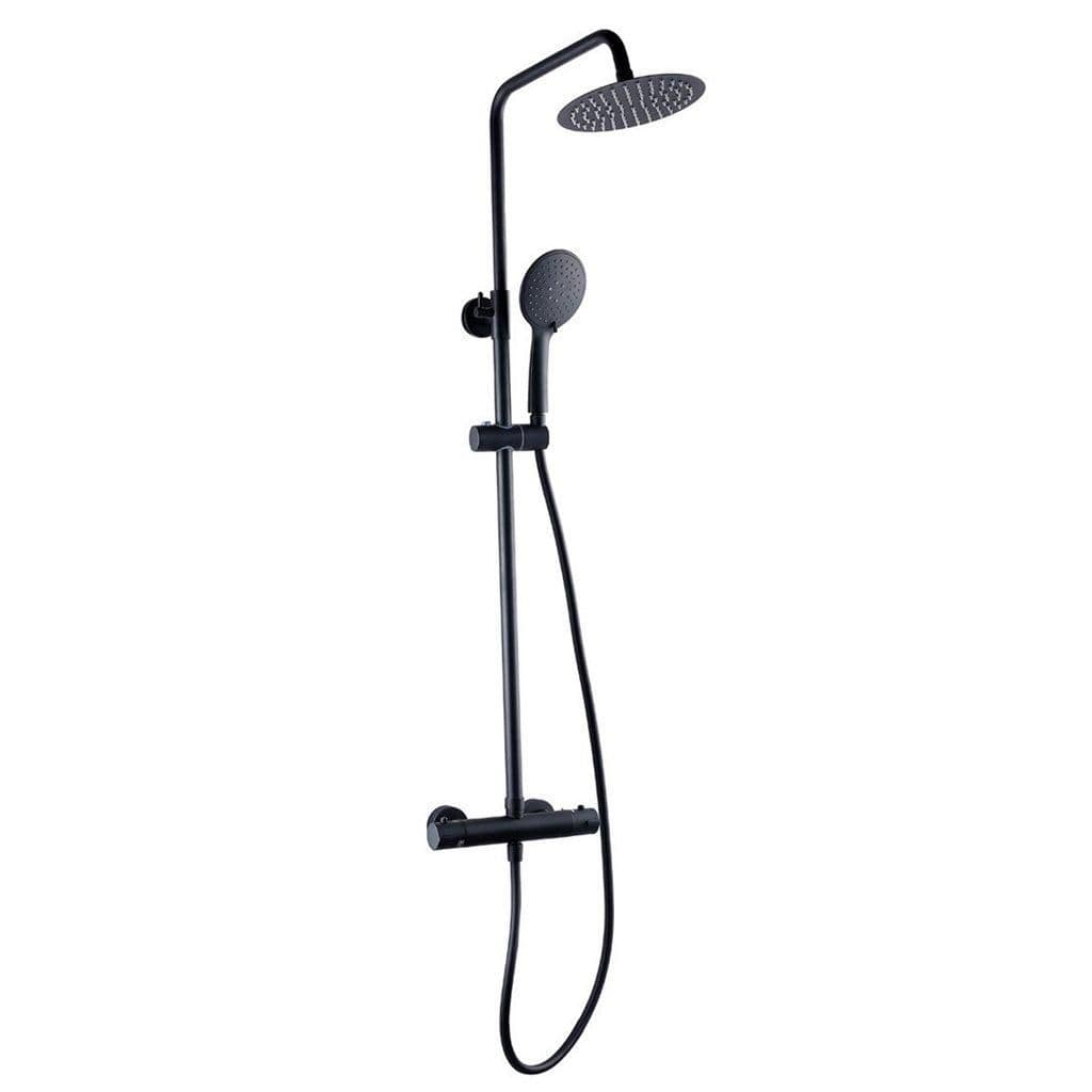 Matt Shower Overhead Drencher Hung Sliding Handset
