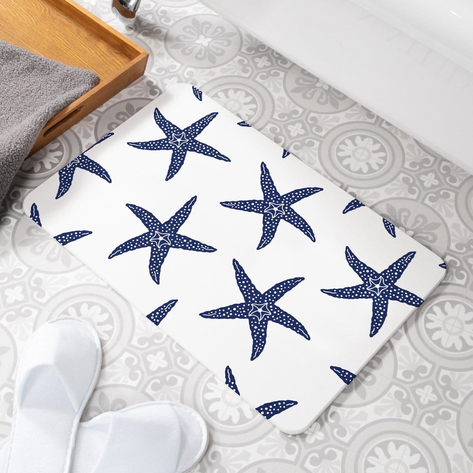 Starfish Non Slip Stone Bath Mat