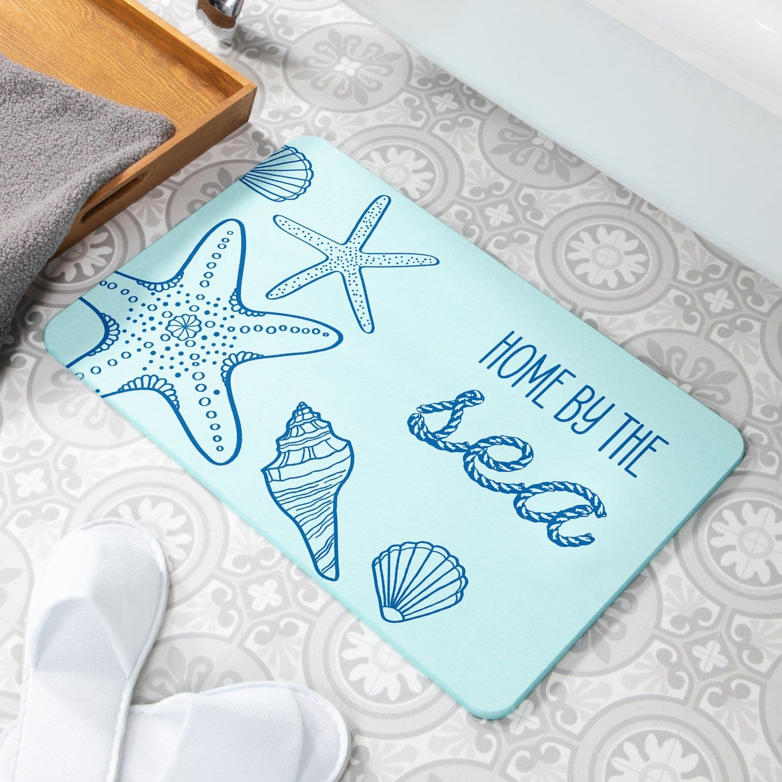 Home Sea Non Slip Stone Bath Mat