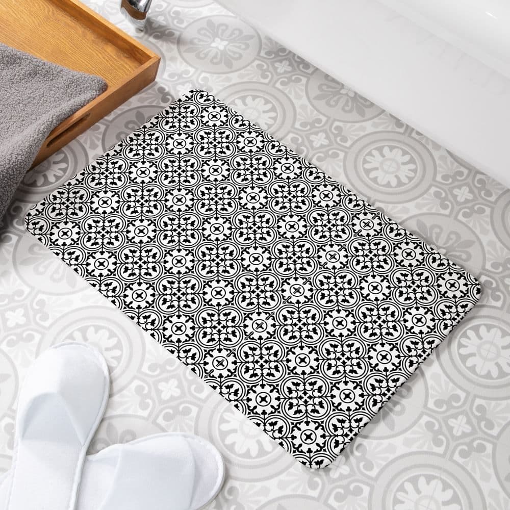 Tile Non Slip Bath Mat Quick Dry Bath Bathroom