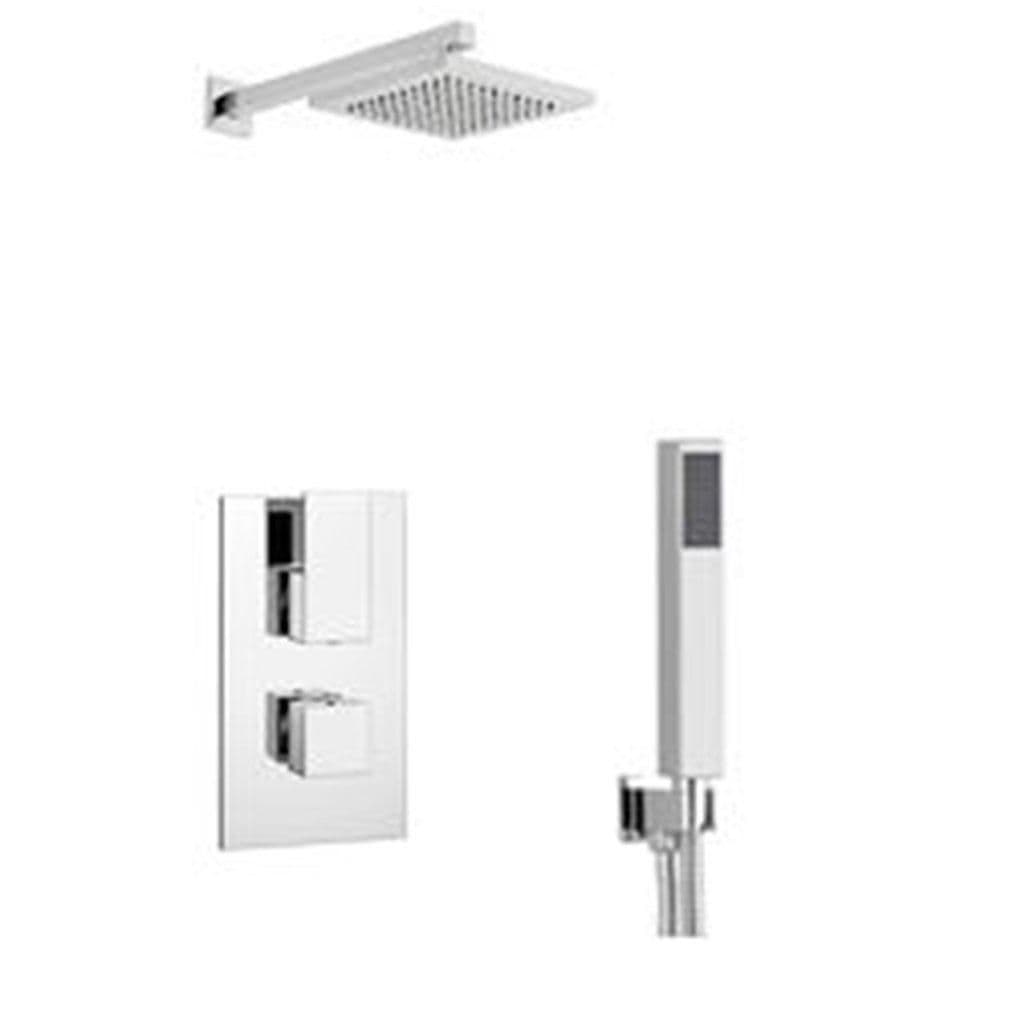 Chrome Mixer Shower Overhead Drencher Separate Hand Shower