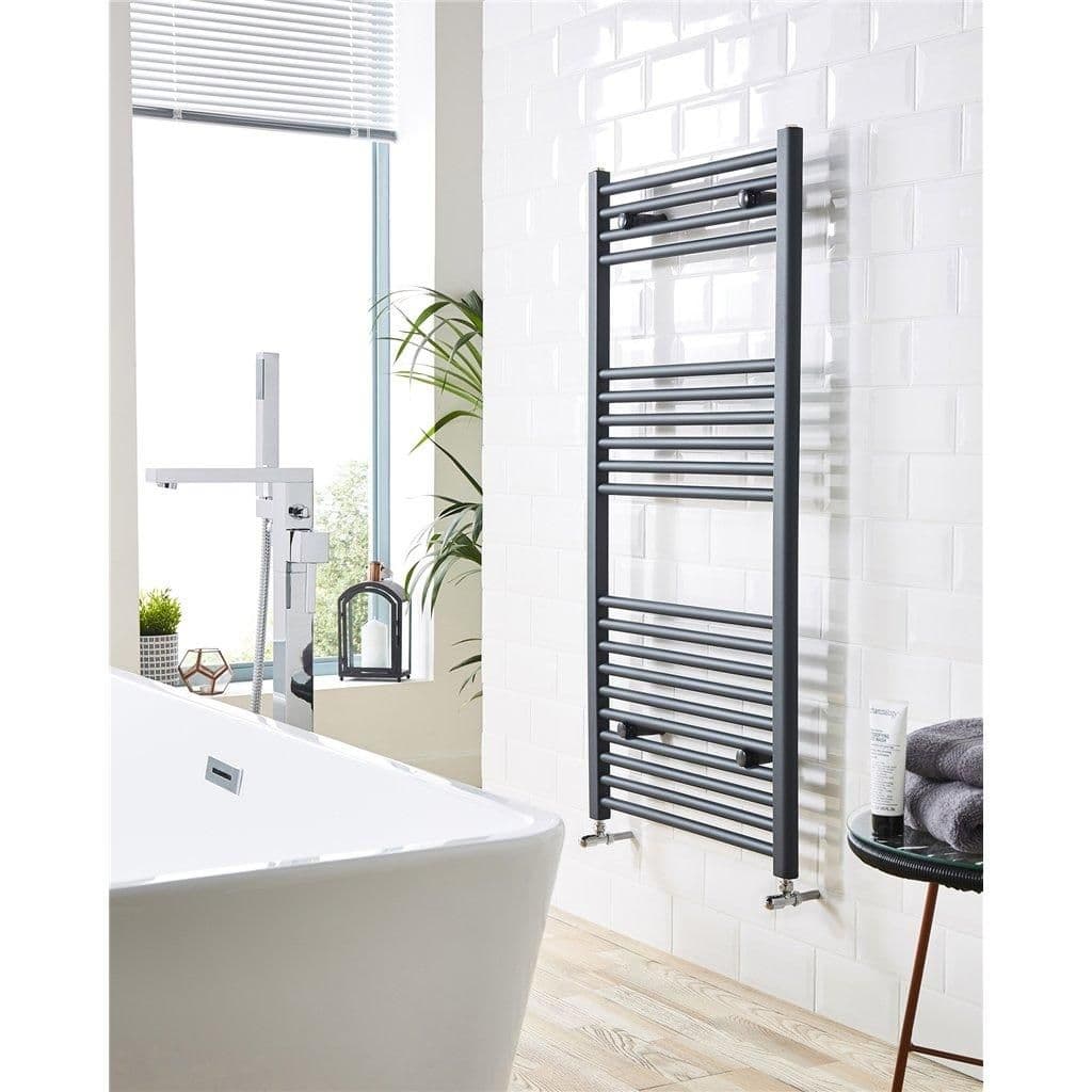 Anthracite Bathroom Towel Rail Vertical 22mm 1200mm x 600mm