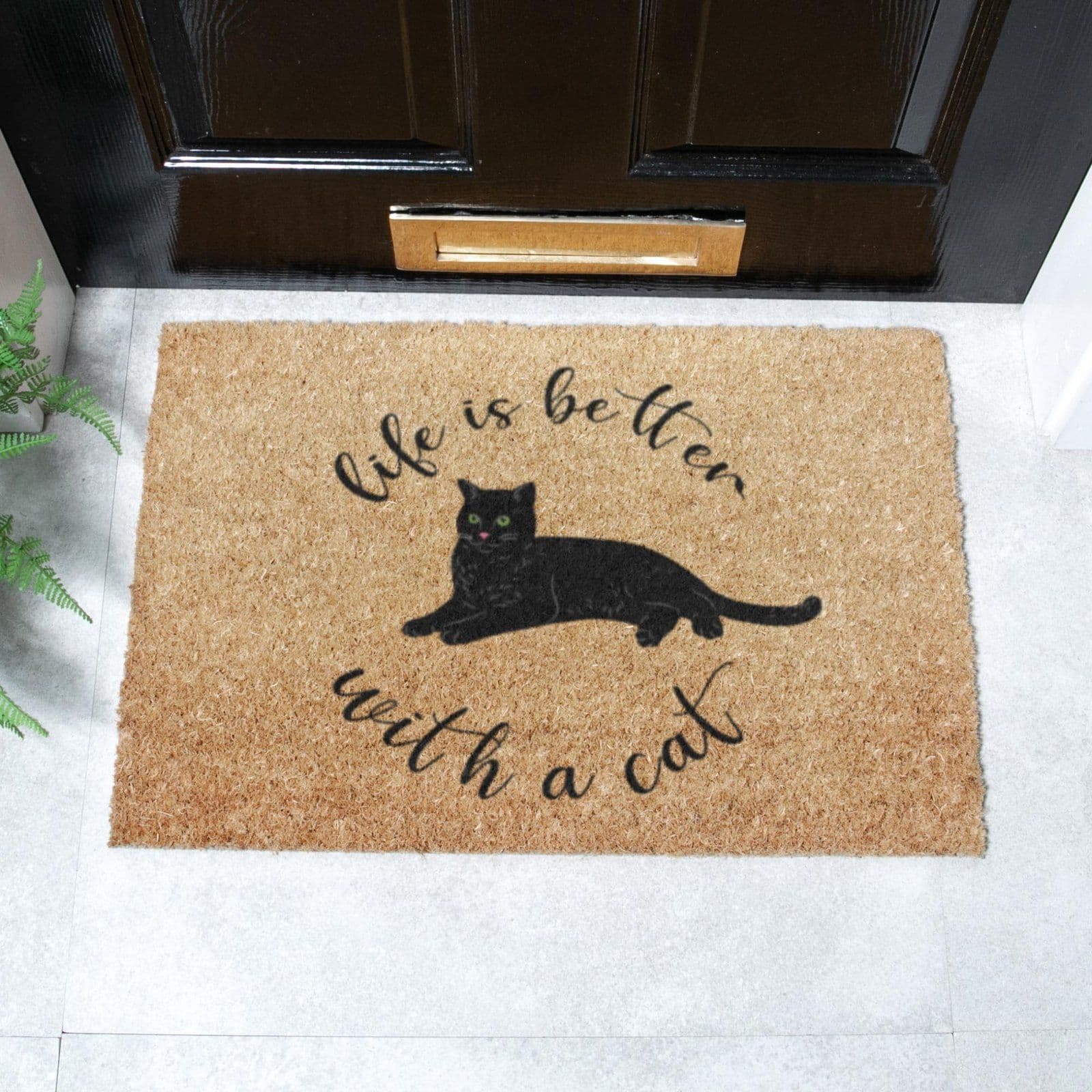 Life Is Better Cat Doormat