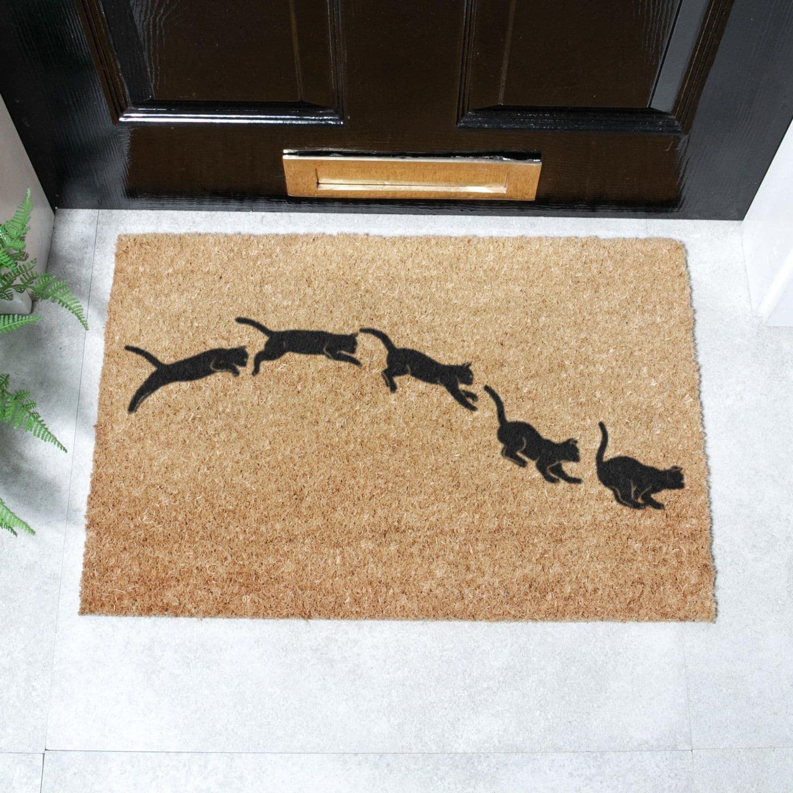 Jumping Cats Doormat