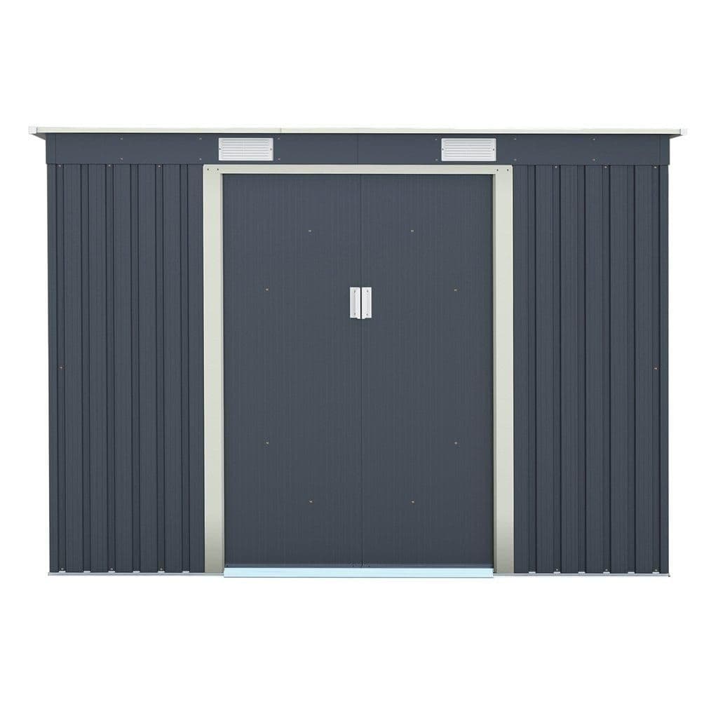 8 x 4 Double Door Metal Pent Shed