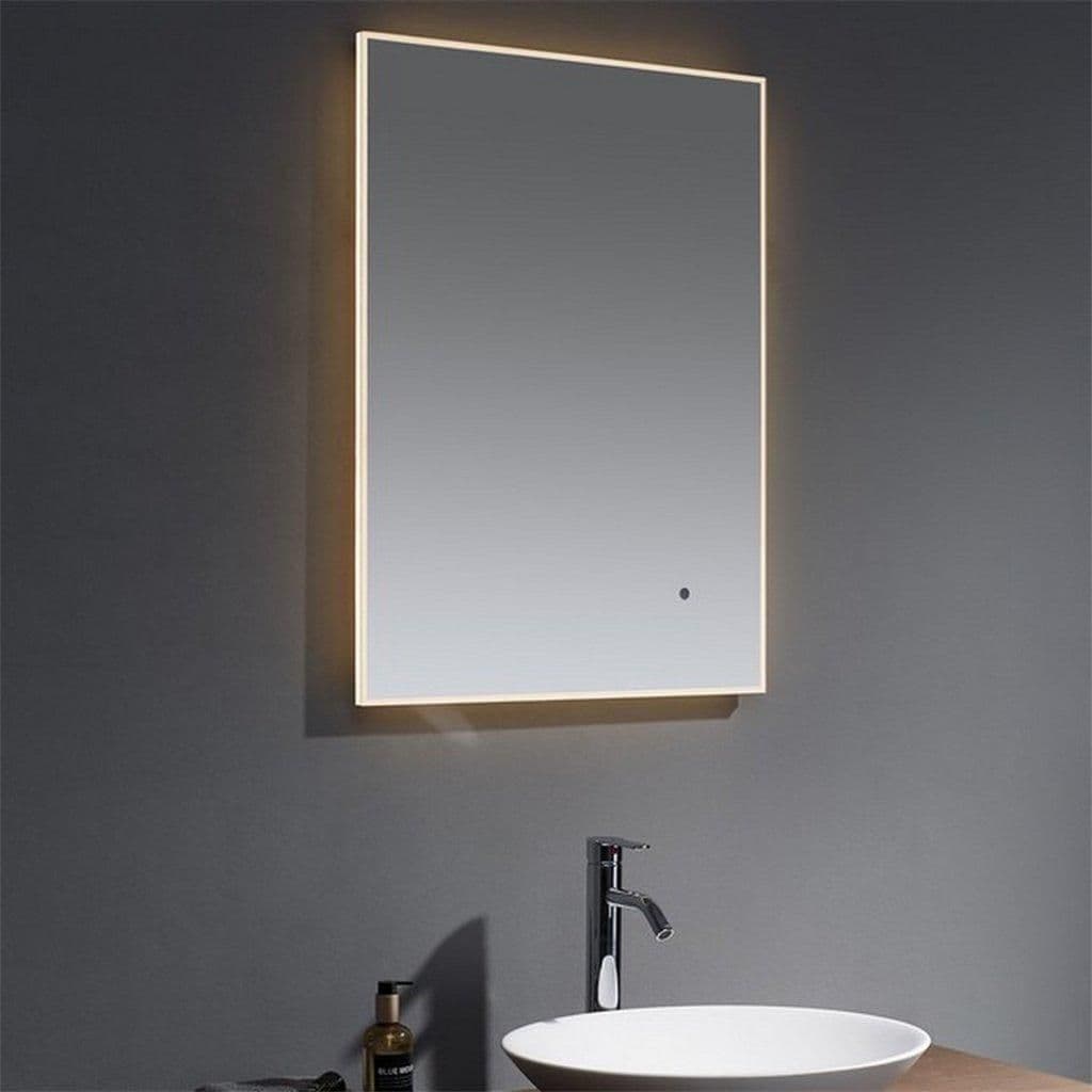 60cm Deluxe Rectangular Infra Slim Bathroom Wall Mirror