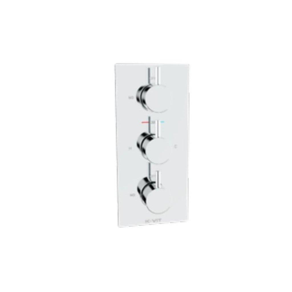 Concealed Triple Thermostatic Shower Mixer Valve 3 Outlets