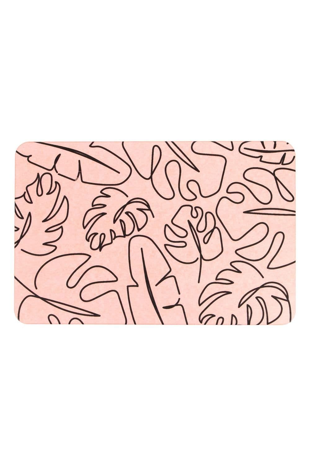 Monstera Stone Non Slip Bath Mat