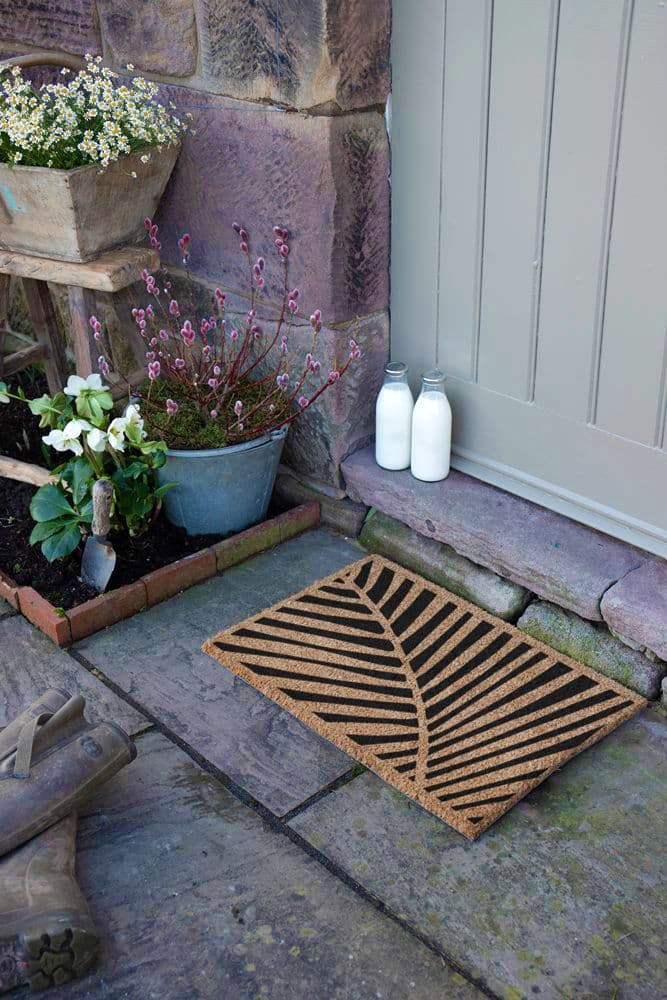 Large Palm Leaf Pattern Doormat