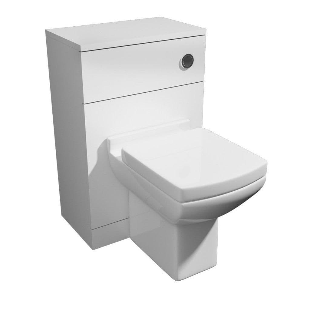 50cm WC Unit Set Includes Square Toilet Seat Matching Pan