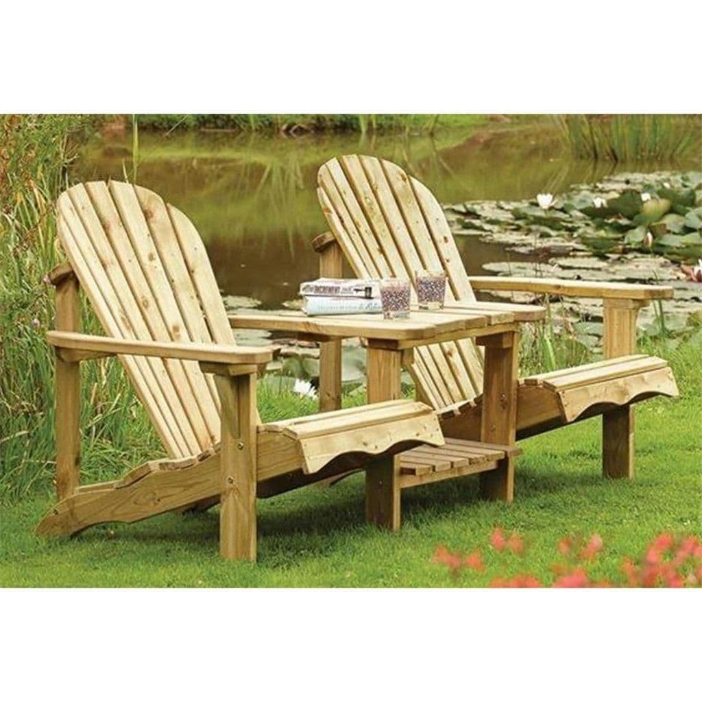 2 Seater Softwood Adirondack Garden Companion Seats