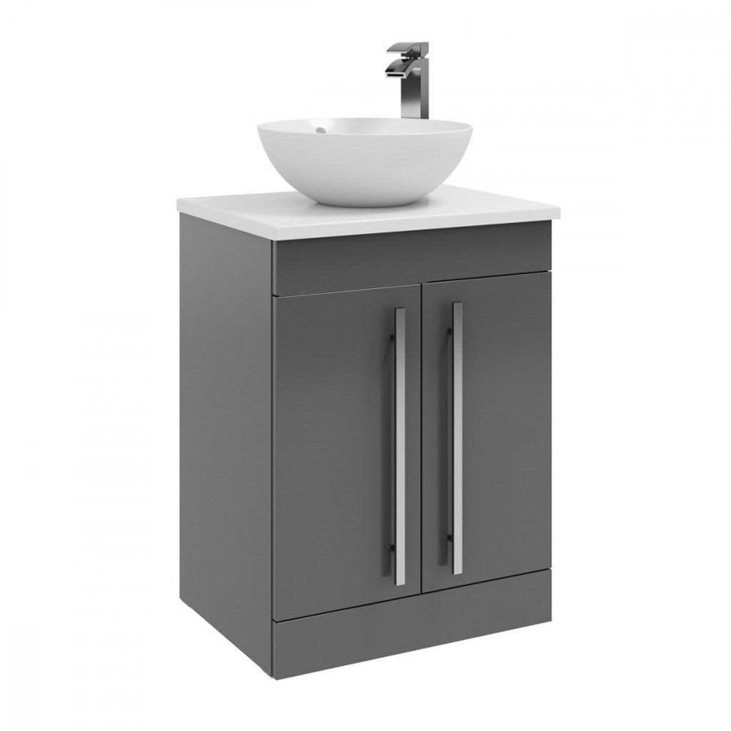 Gloss 2 Door Standing Unit Counter Top Basin 60cm Wide
