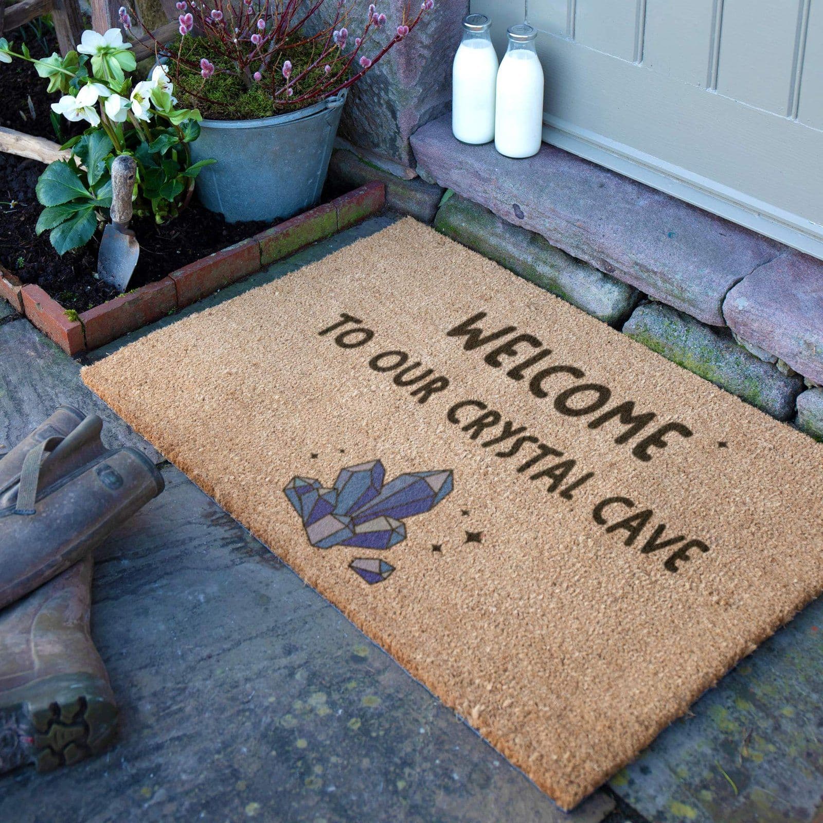 Welcome To Our Crystal Cave Doormat