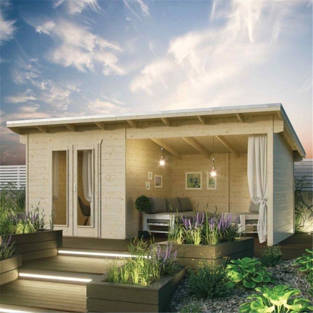 19 x 10 Oasis Log Cabin Entertainment Area
