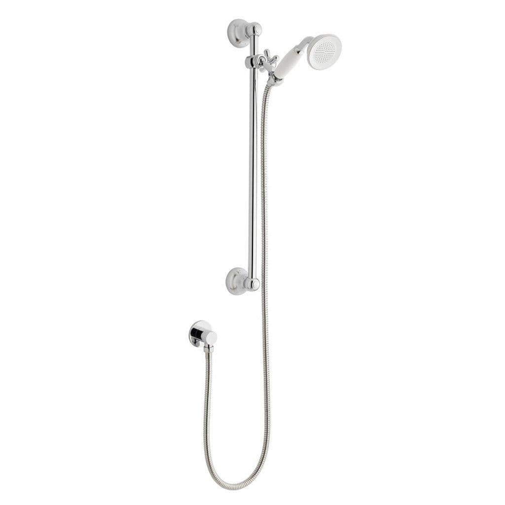 Shower Slide Rail Kit Chrome Hose Shower Head Wall Mount