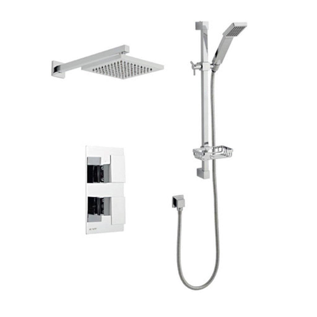 Chrome Shower Adjustable Hung Slide Rail Kit Drencher