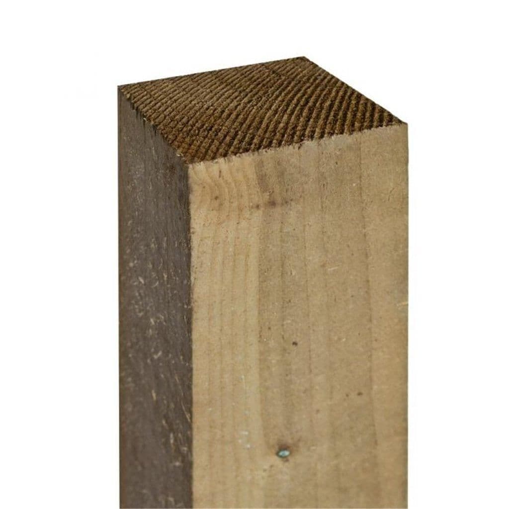 PACK 3 5ft Pressure Treated Timber Fence Post 3"