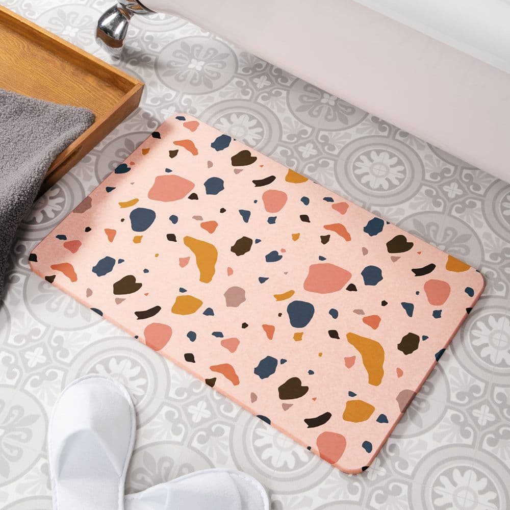 Terrazzo Stone Non Slip Bath Mat