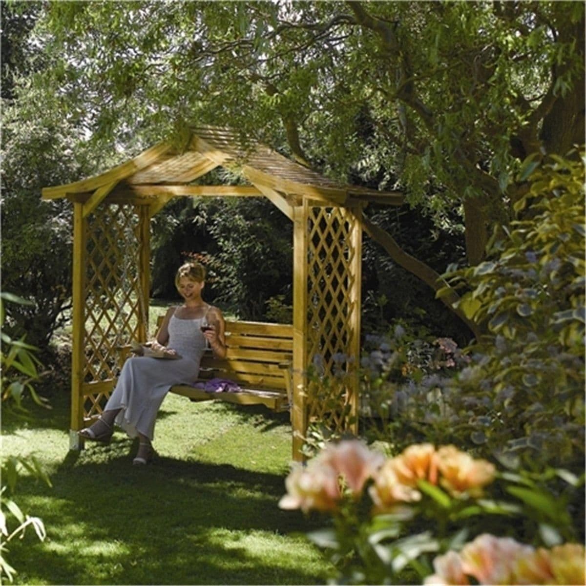 Pressure Treated Deluxe Swing Set Arbour