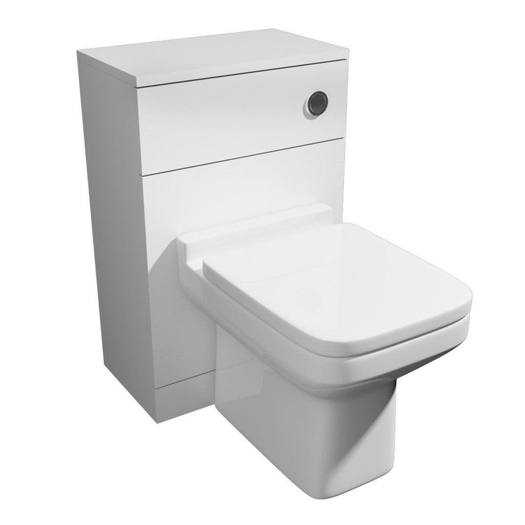 50cm WC Unit Set Includes Square Toilet Seat Matching Pan