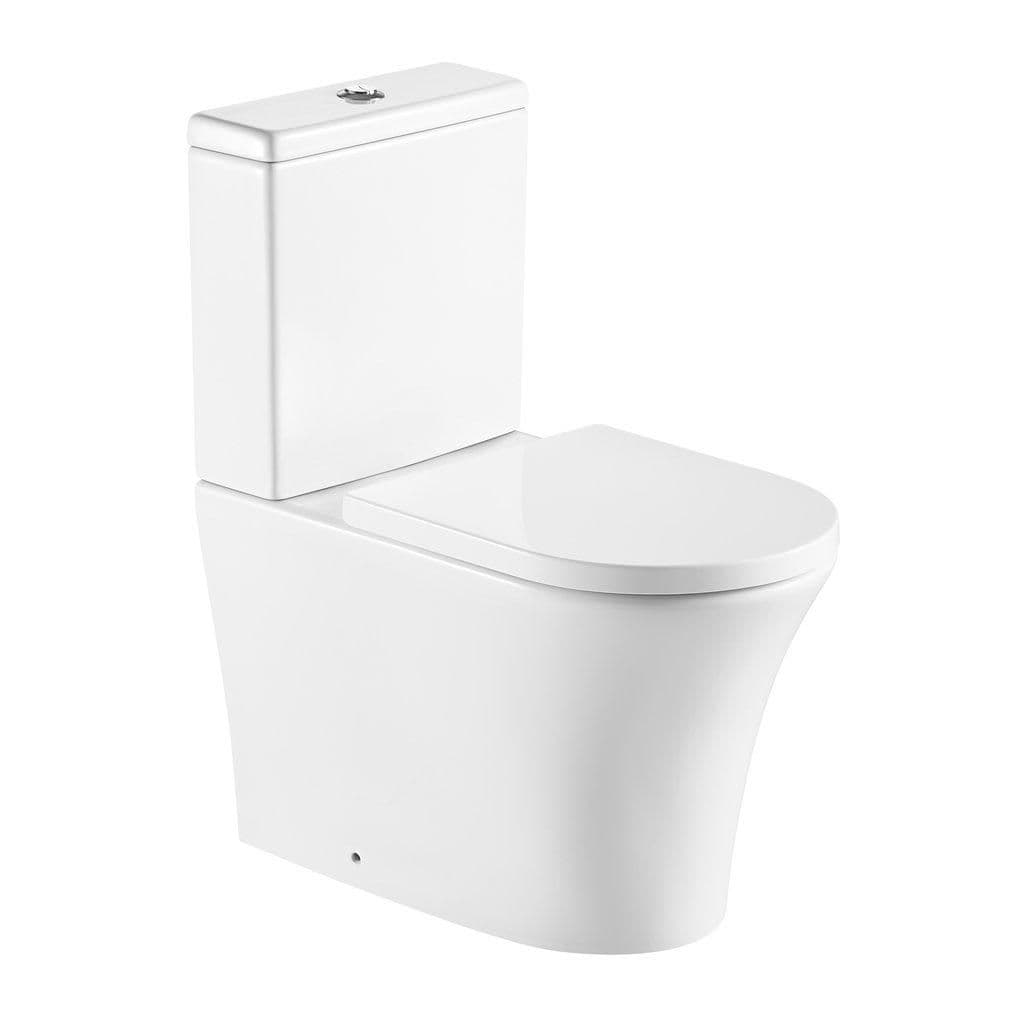 Premium CLOSED Rimless Pan BACK Toilet Set