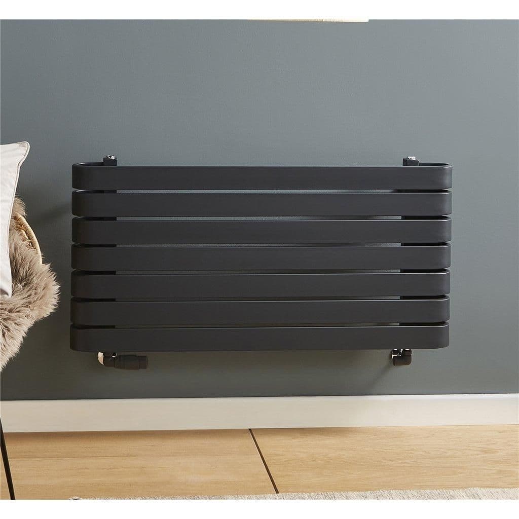Anthracite Horizontal Bathroom Towel Radiator 500mm x 600mm