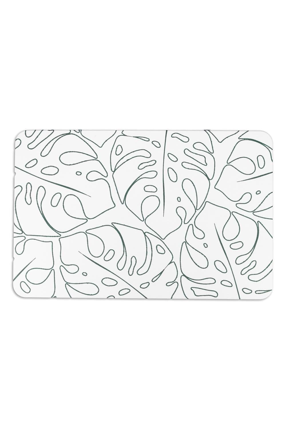 Monstera Stone Non Slip Bath Mat