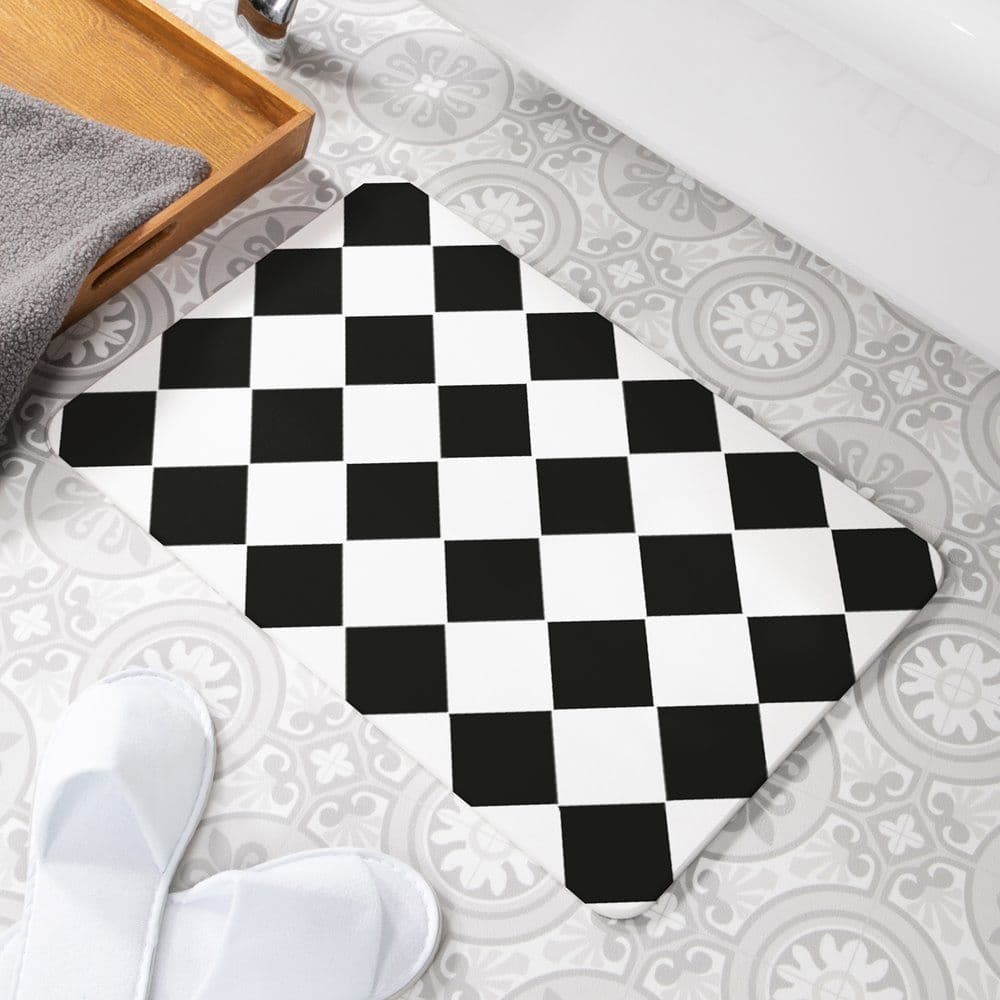 Diamond Tile Non Slip Bath Mat