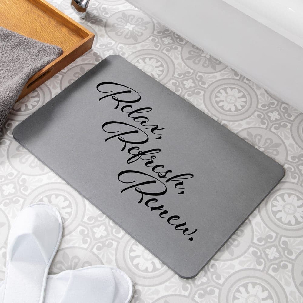 Relax Refresh Renew Stone Non Slip Bath Mat