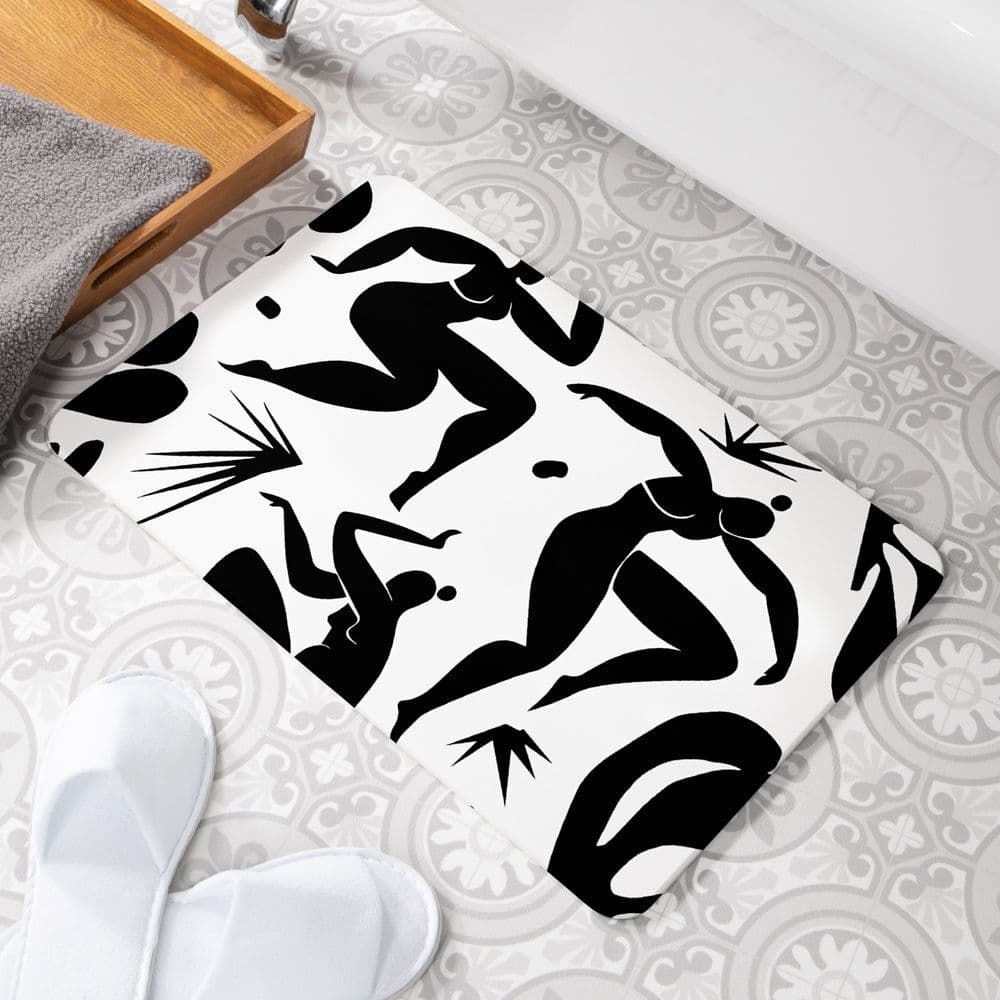 Abstract Bodies Non Slip Bath Mat