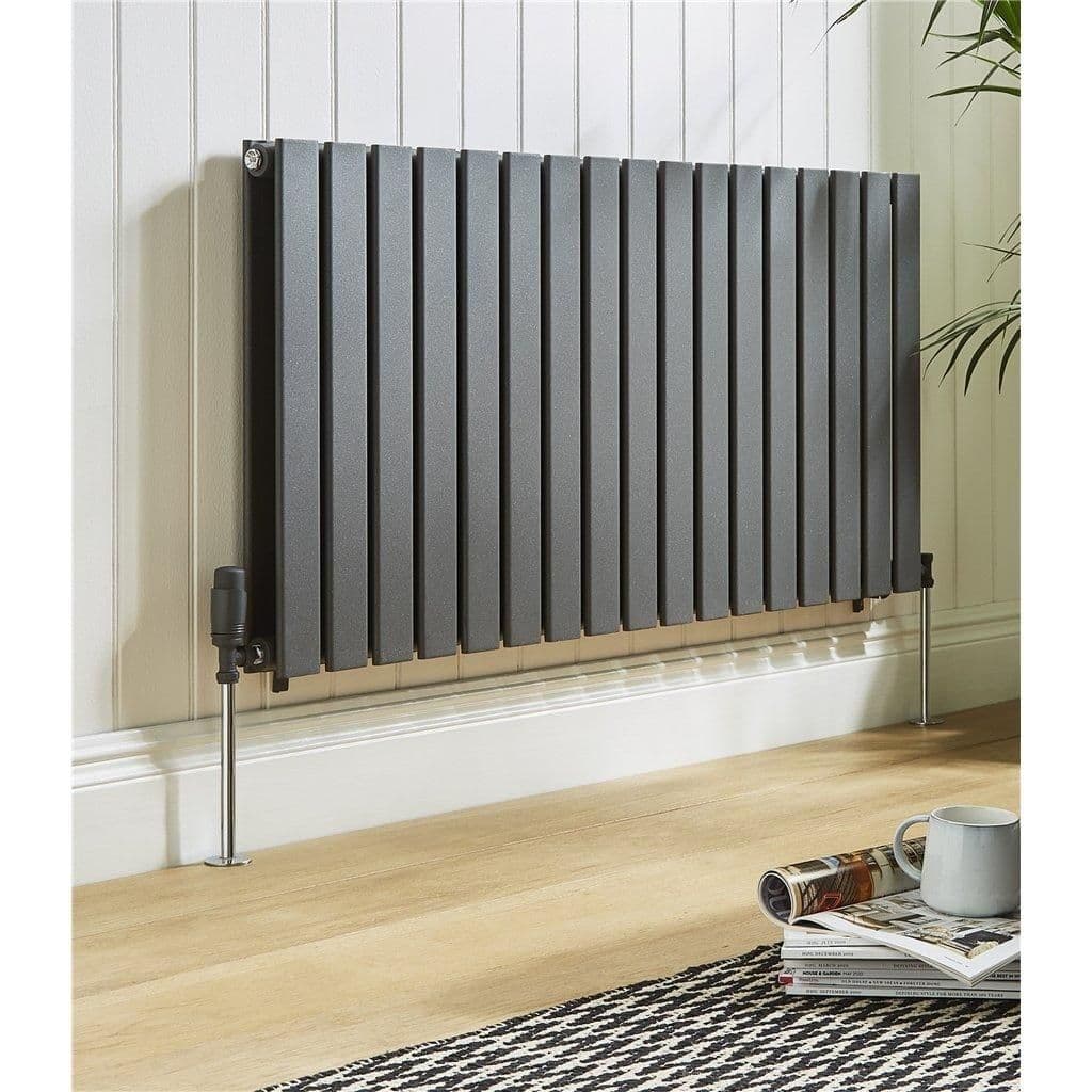 Anthracite Horizontal Single Panel Radiator 600mm x 1470mm