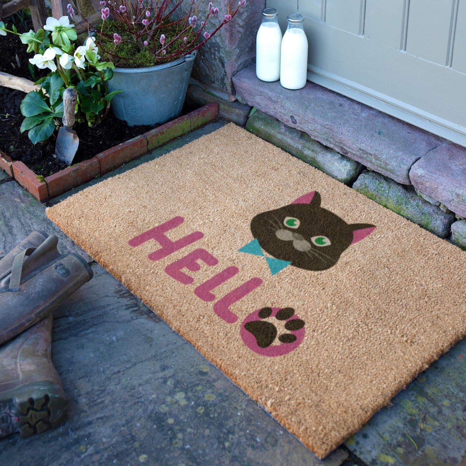 Cat Hello Doormat