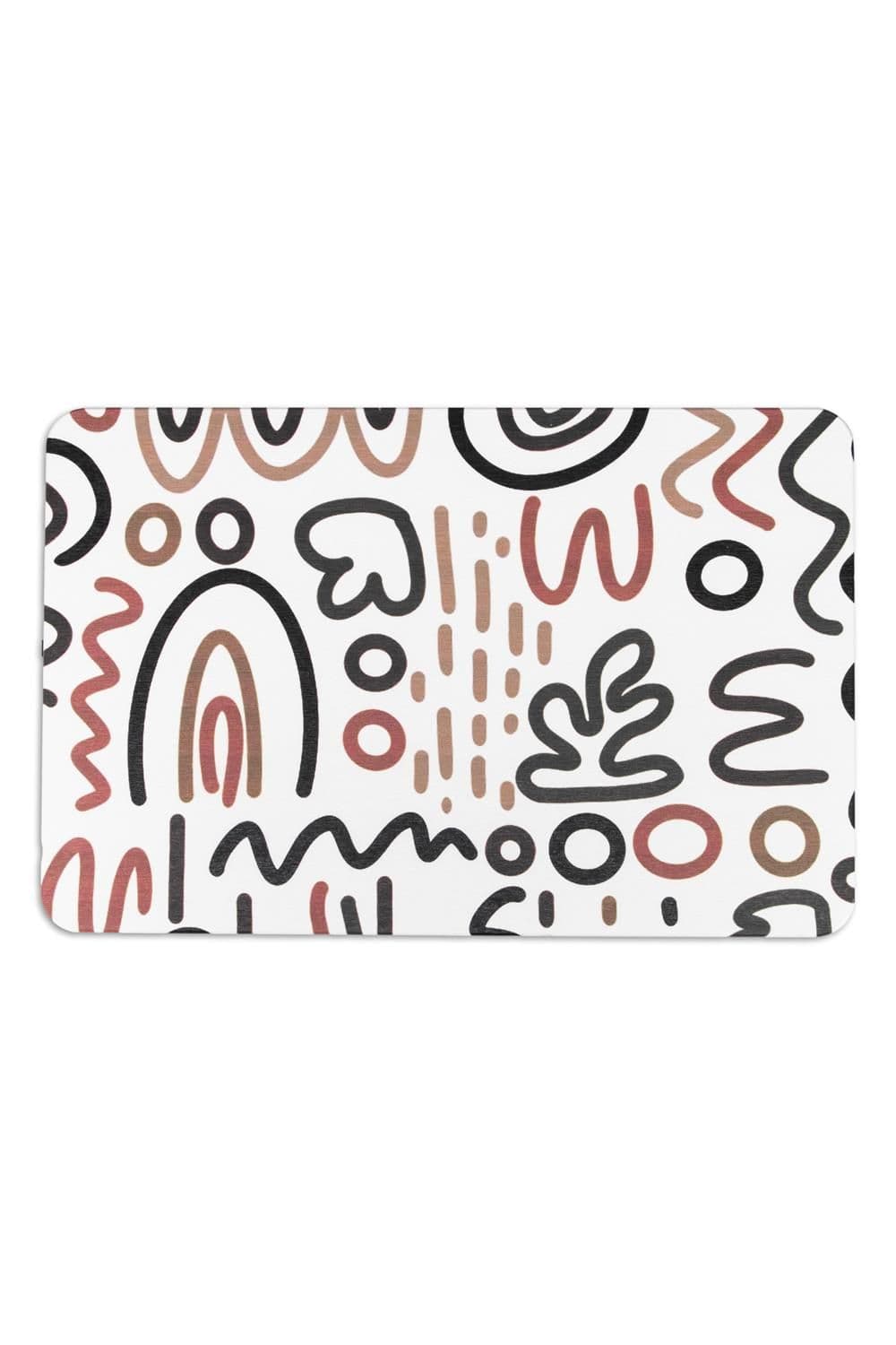 Scandi Pattern Stone Non Slip Bath Mat