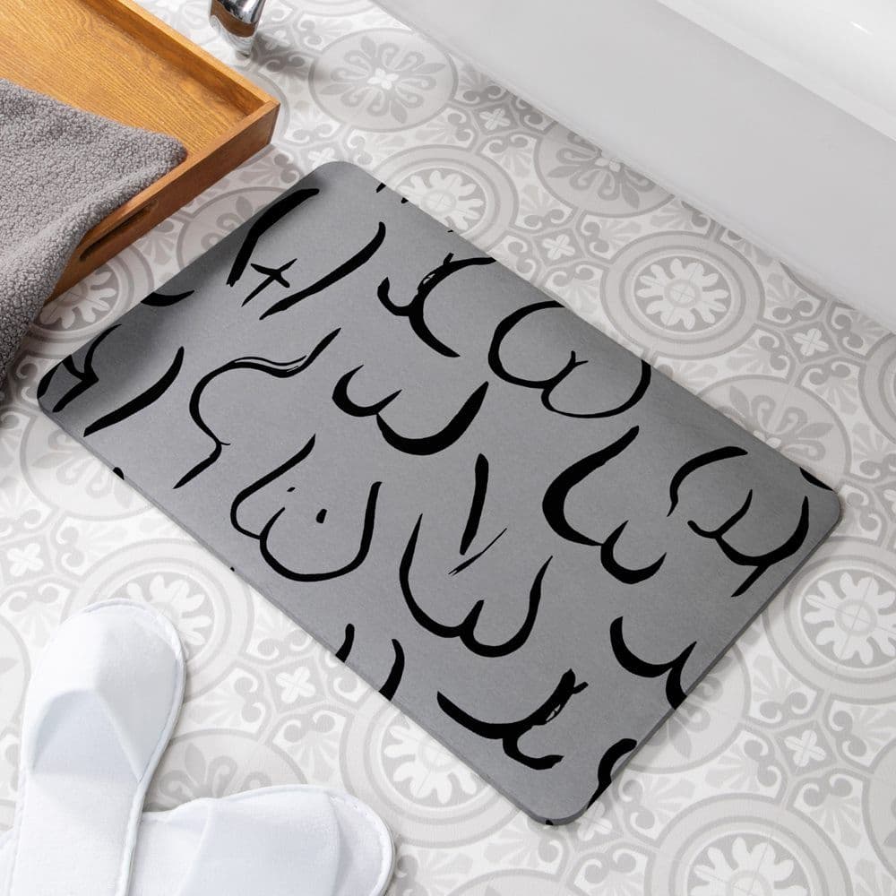 Bums Stone Non Slip Bath Mat Quick Dry Bath Bathroom