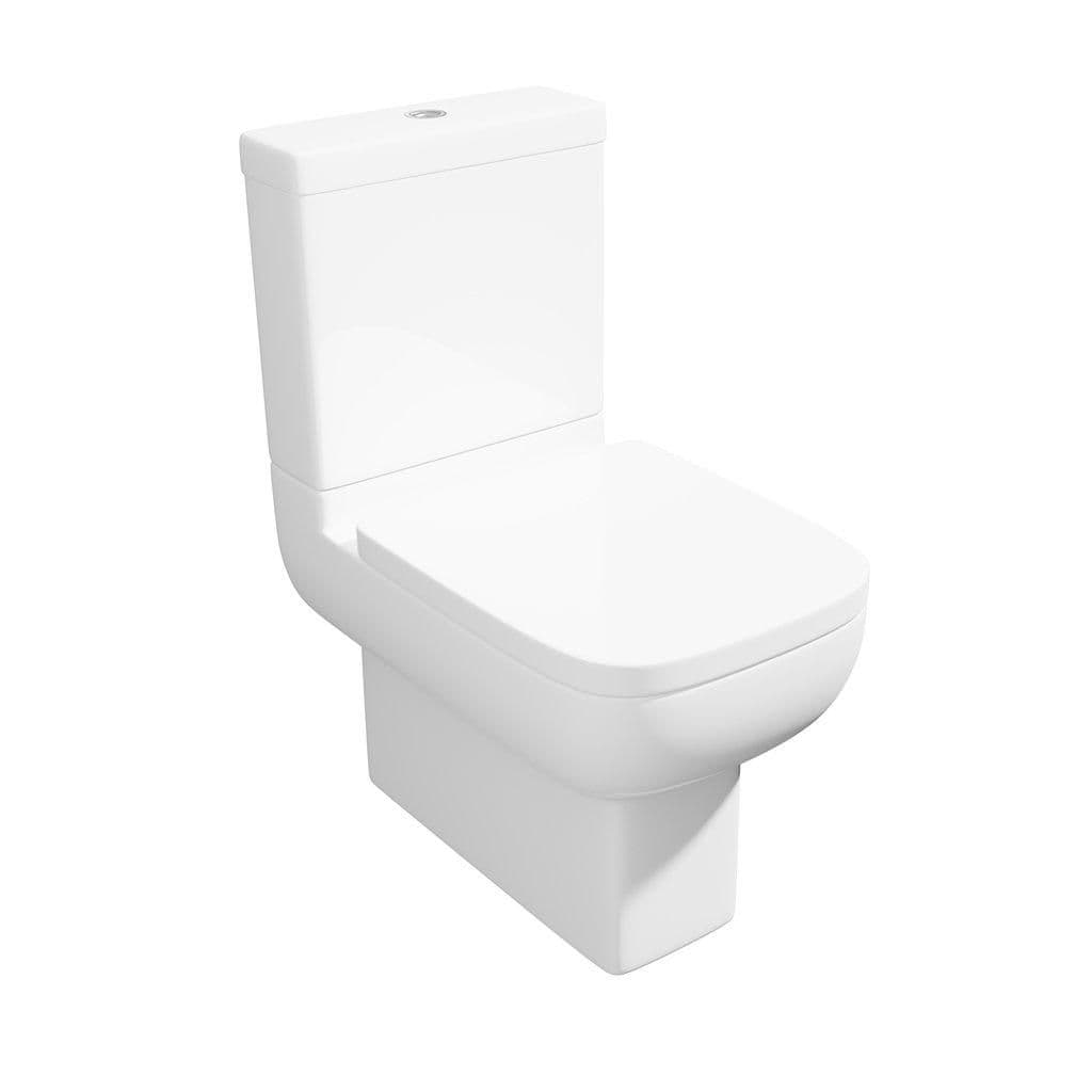 Premium CLOSED BACK Rimless Pan Toilet Set