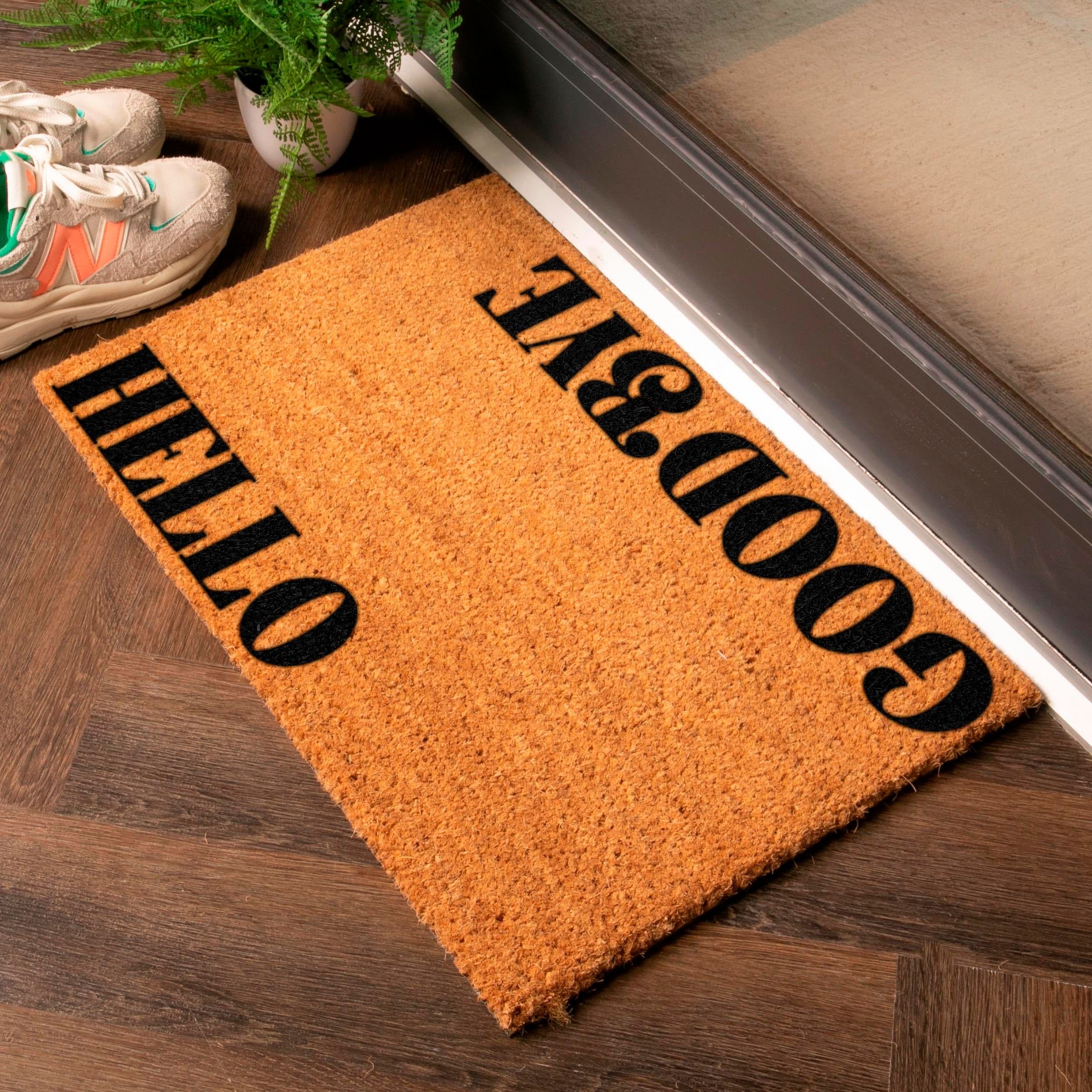 Modern Hello Goodbye Doormat