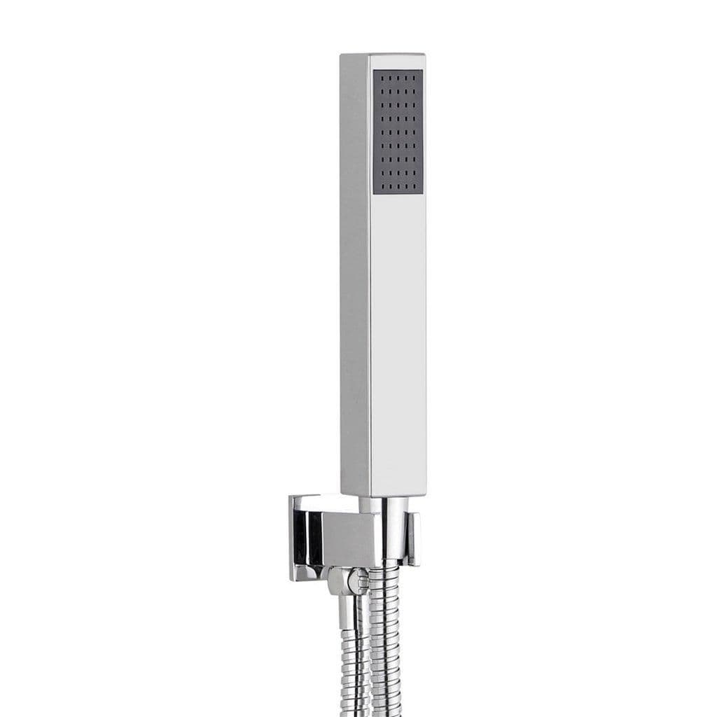 Shower Head Square Outlet Elbow Wall Bracket Handset
