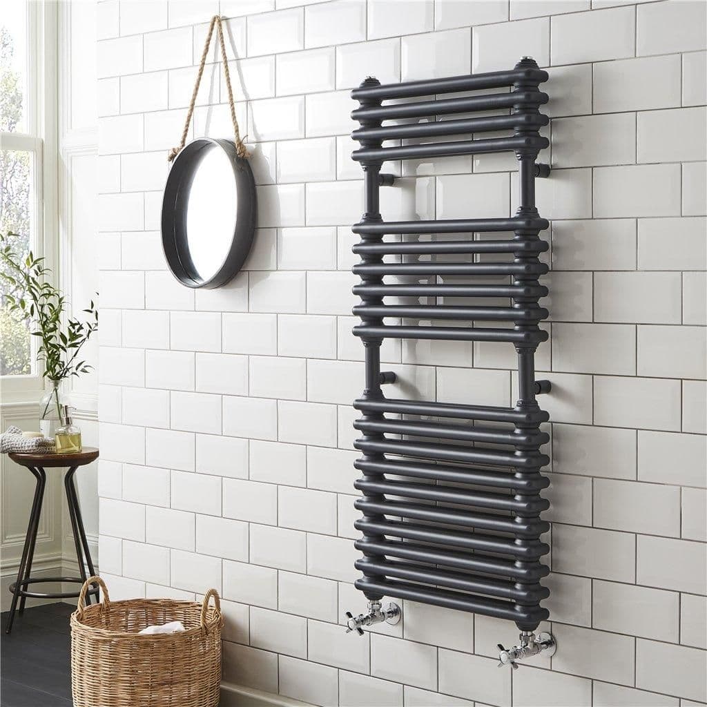 Anthracite Vertical Bathroom Towel Radiator 500mm x 1000mm