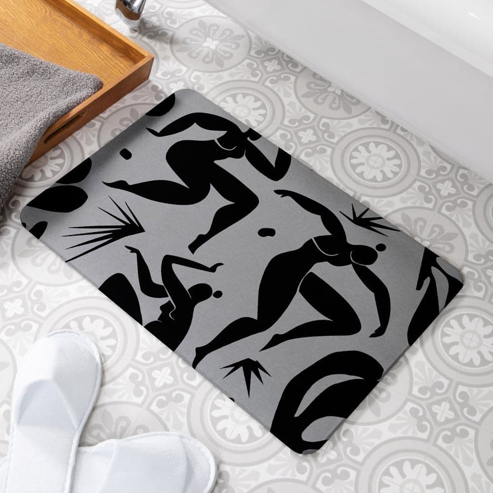 Abstract Bodies Stone Non Slip Bath Mat