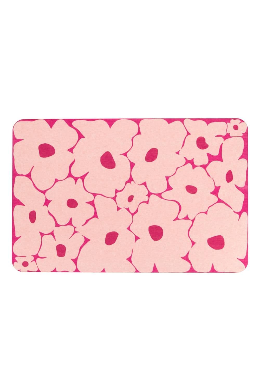 Flowers Stone Non Slip Bath Mat