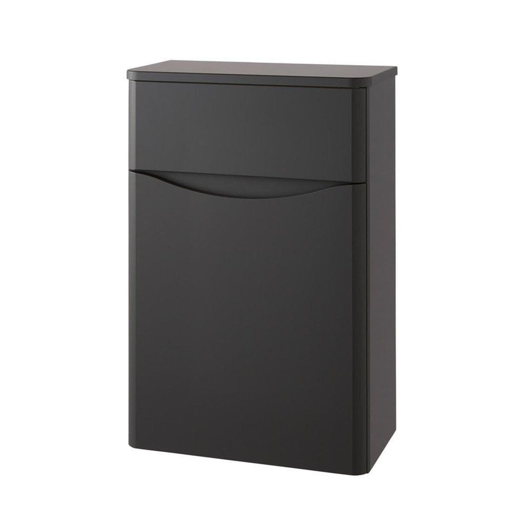 Matt Graphite Bathroom Back to Wall WC Toilet Unit 500mm Wide