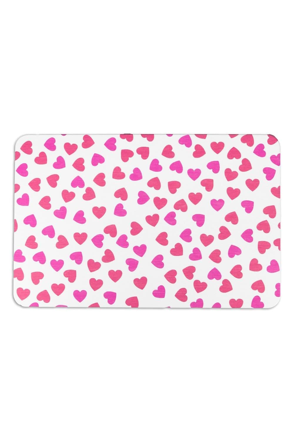 Pink Hearts Stone Non Slip Bath Mat
