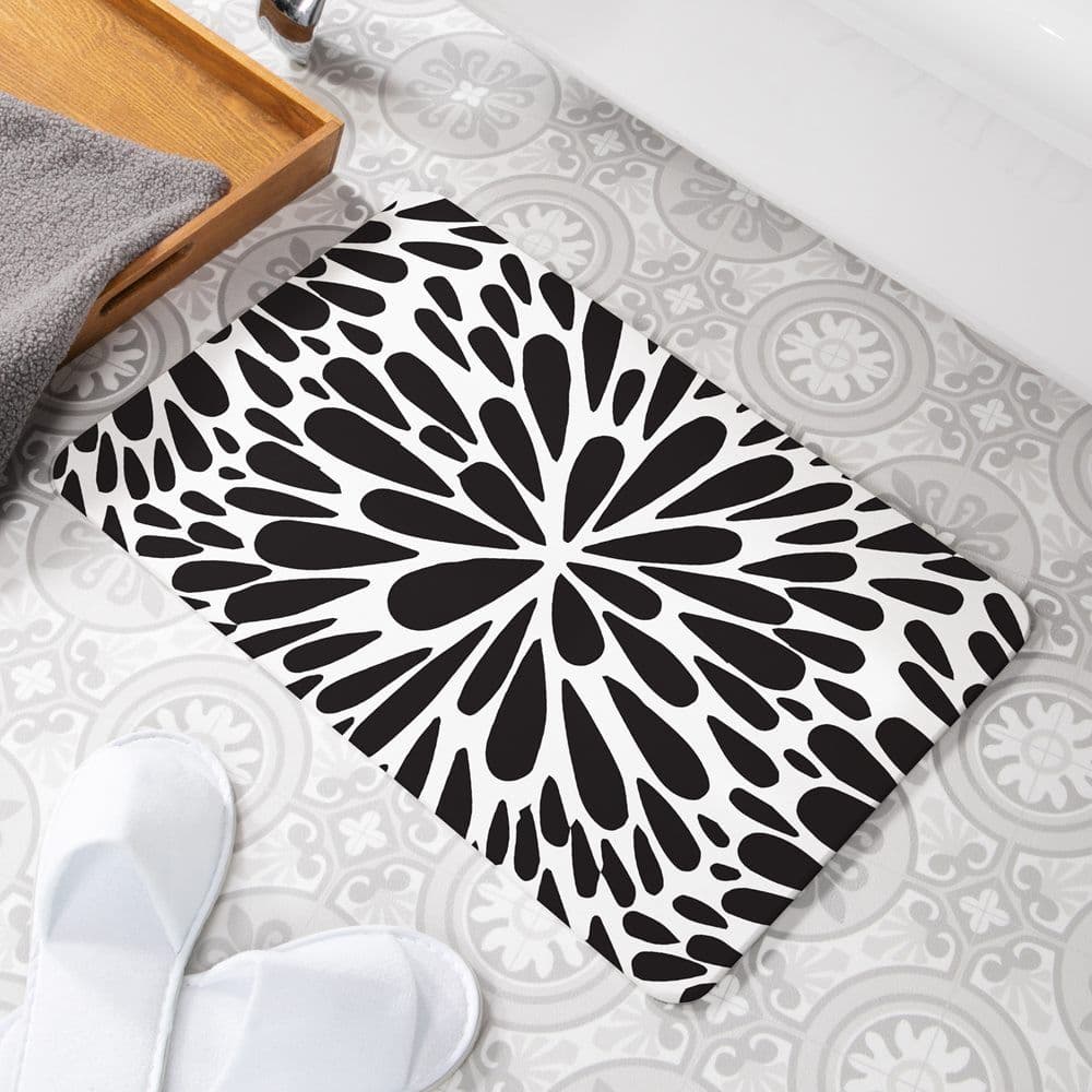 Petals Stone Non Slip Bath Mat