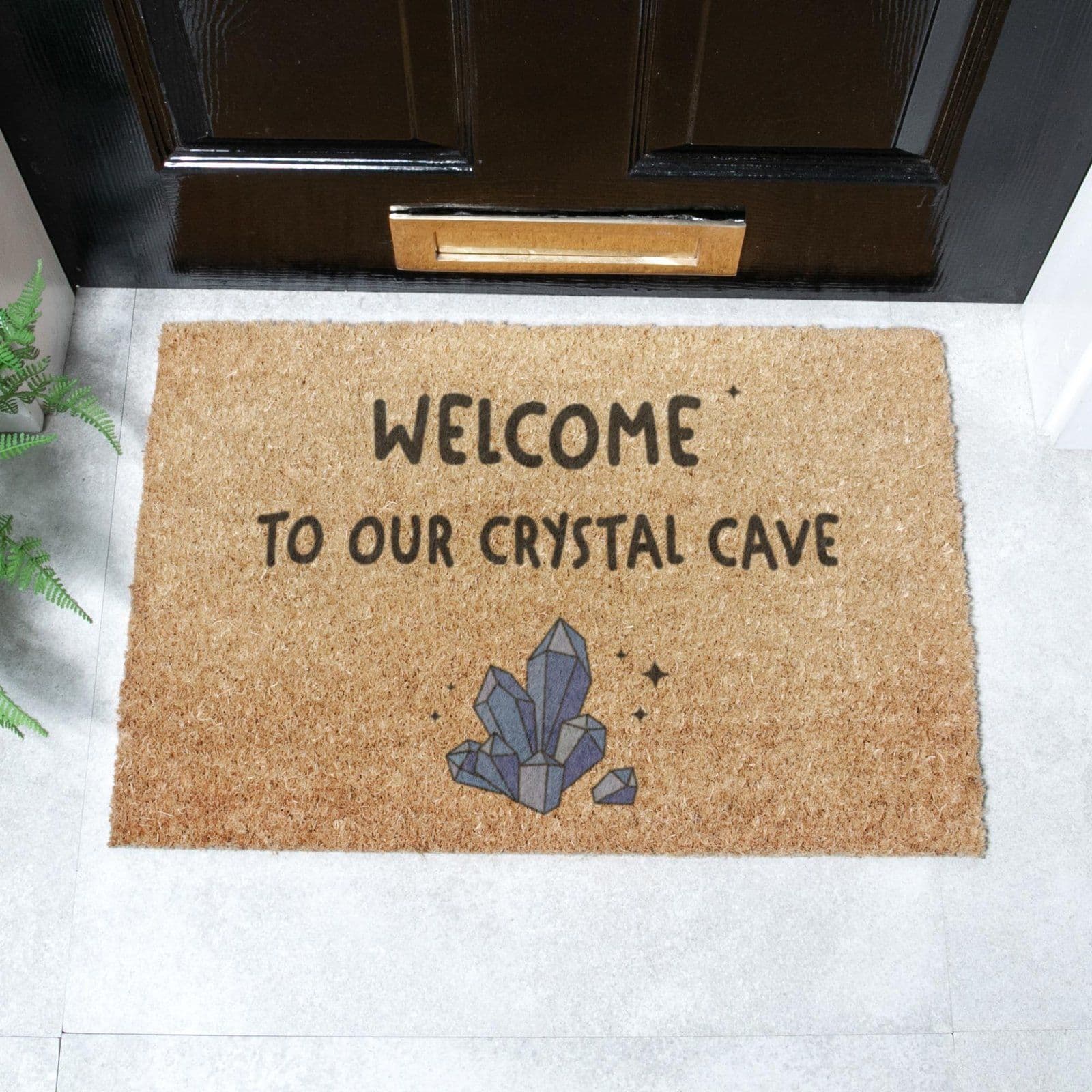 Welcome To Our Crystal Cave Doormat