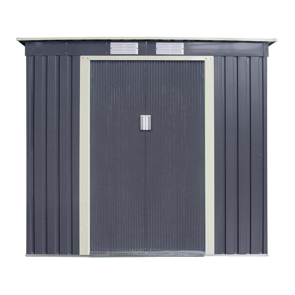 6 x 4 Double Door Metal Pent Shed